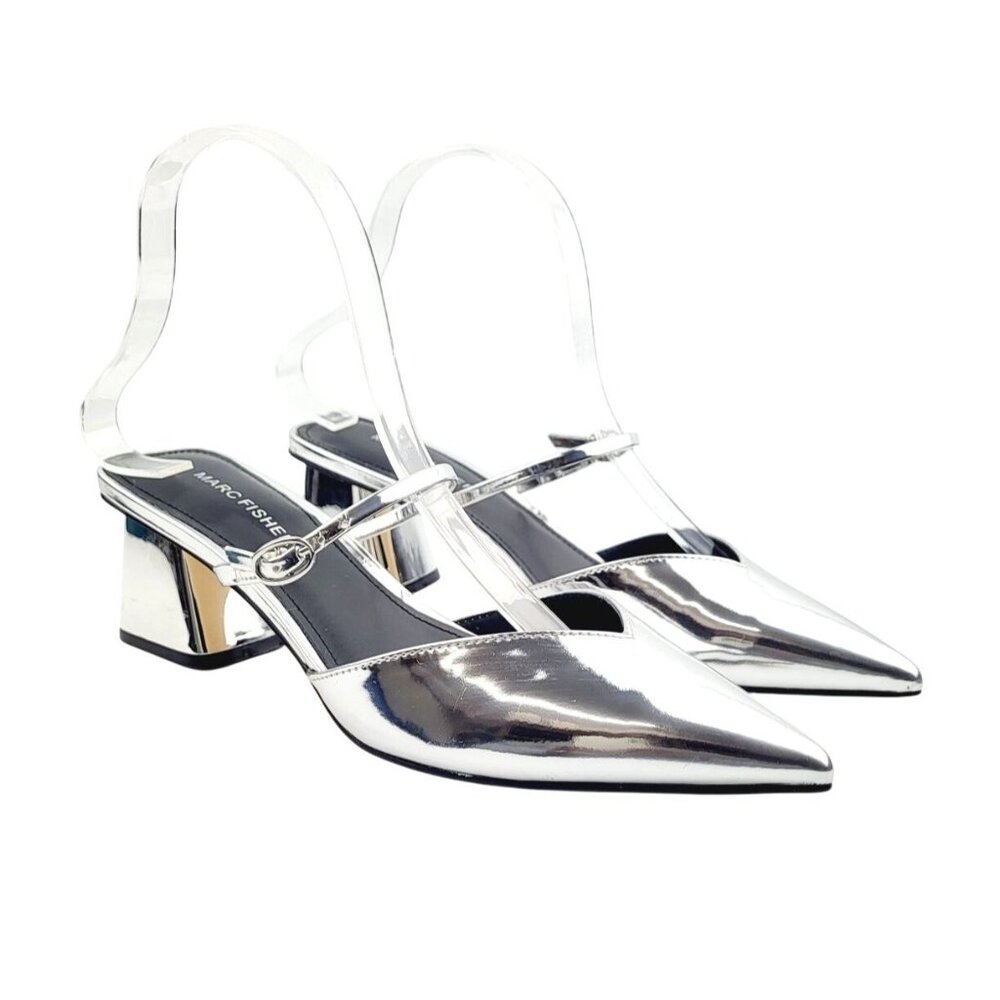 Marc Fisher‎ Lakey Silver Mule - Size 7.5